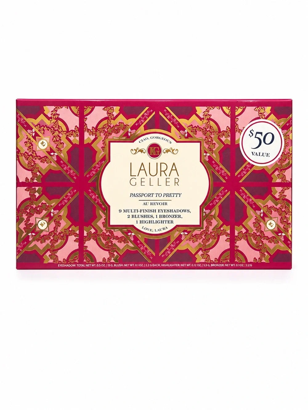 Laura Geller Passport to Pretty Au Revoir Eyeshadow Blush Bronzer Palette NIB